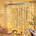 Kit Fenêtre Magique : rideau lumineux 3×3 m + étoile LED