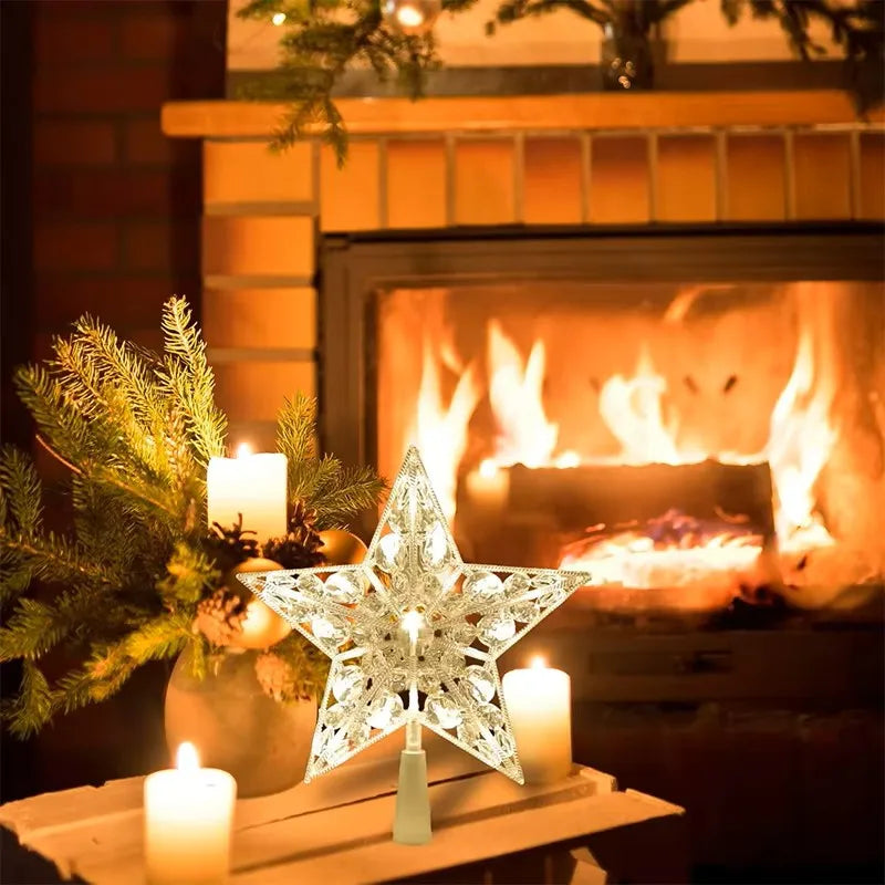 Étoile lumineuse pour sommet de sapin, LED