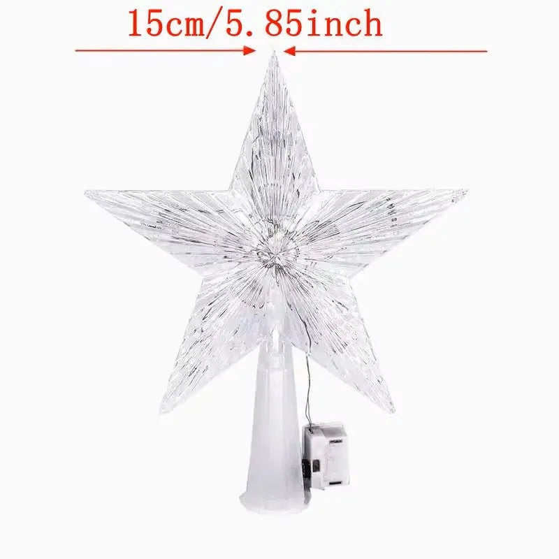 Étoile lumineuse pour sommet de sapin, LED